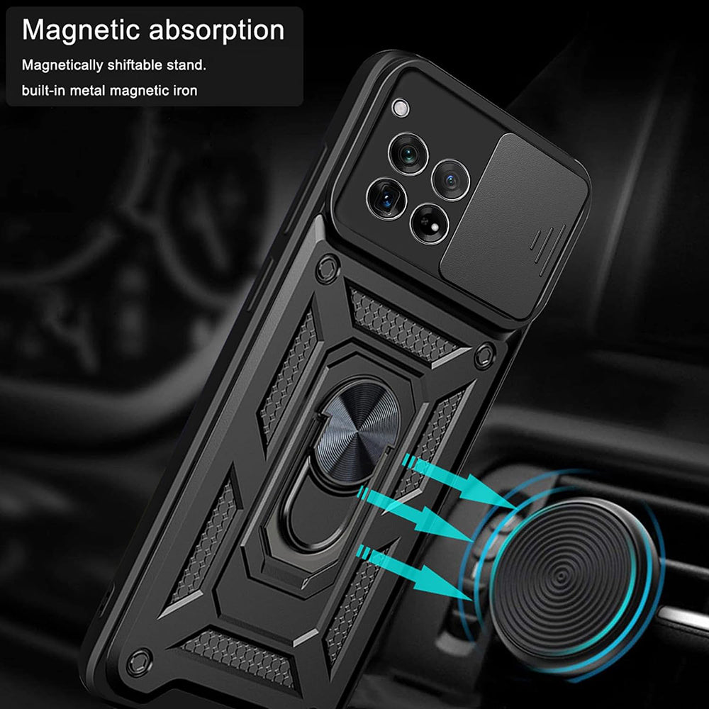 Capa para OnePlus 12, Techsuit, CamShield, Preta