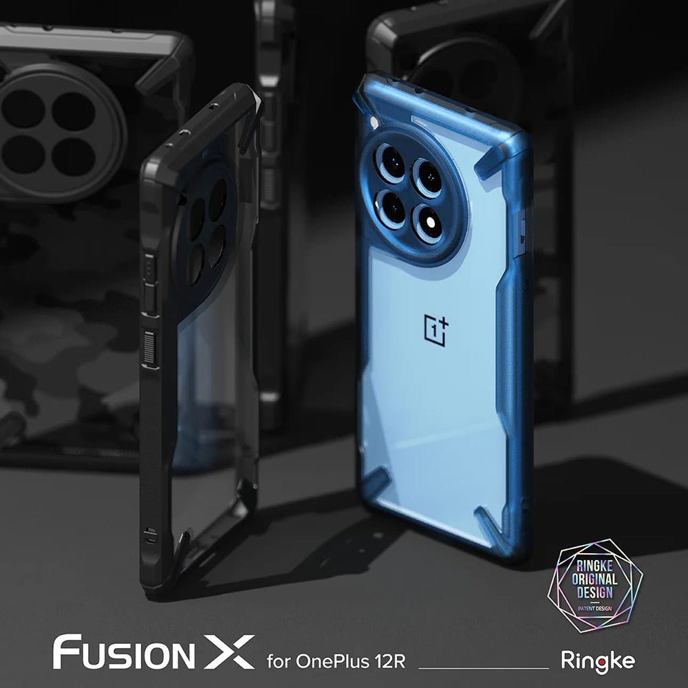 Capa para OnePlus 12R, Ringke, Fusion X, Azul