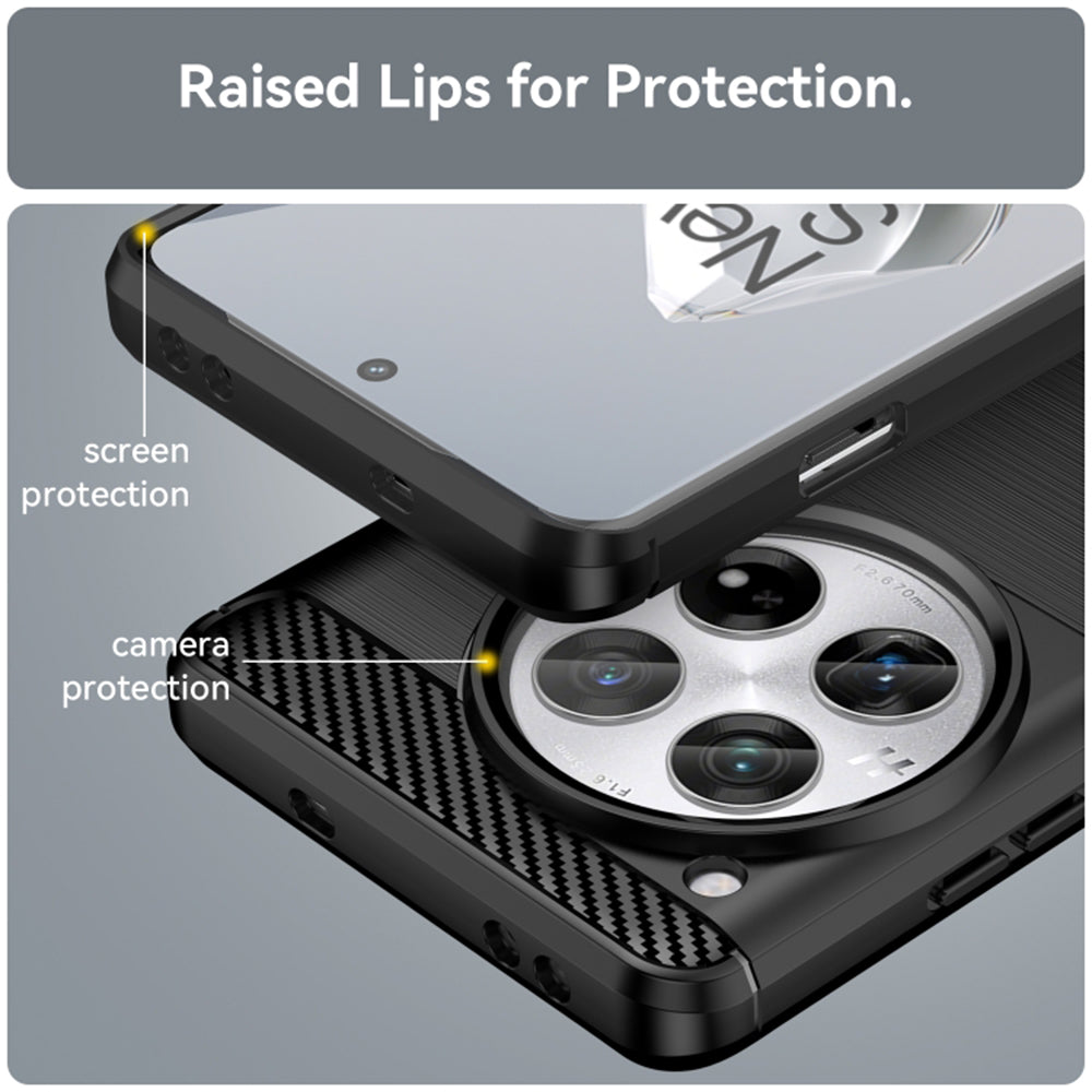 Capa para OnePlus 12R, Techsuit, Carbono, Preta