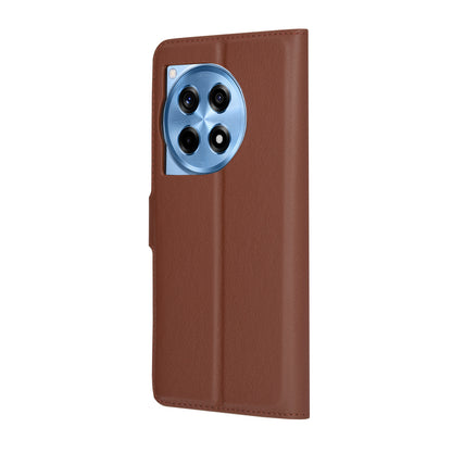 Capa para OnePlus 12R, Techsuit, Leather Folio, Castanha