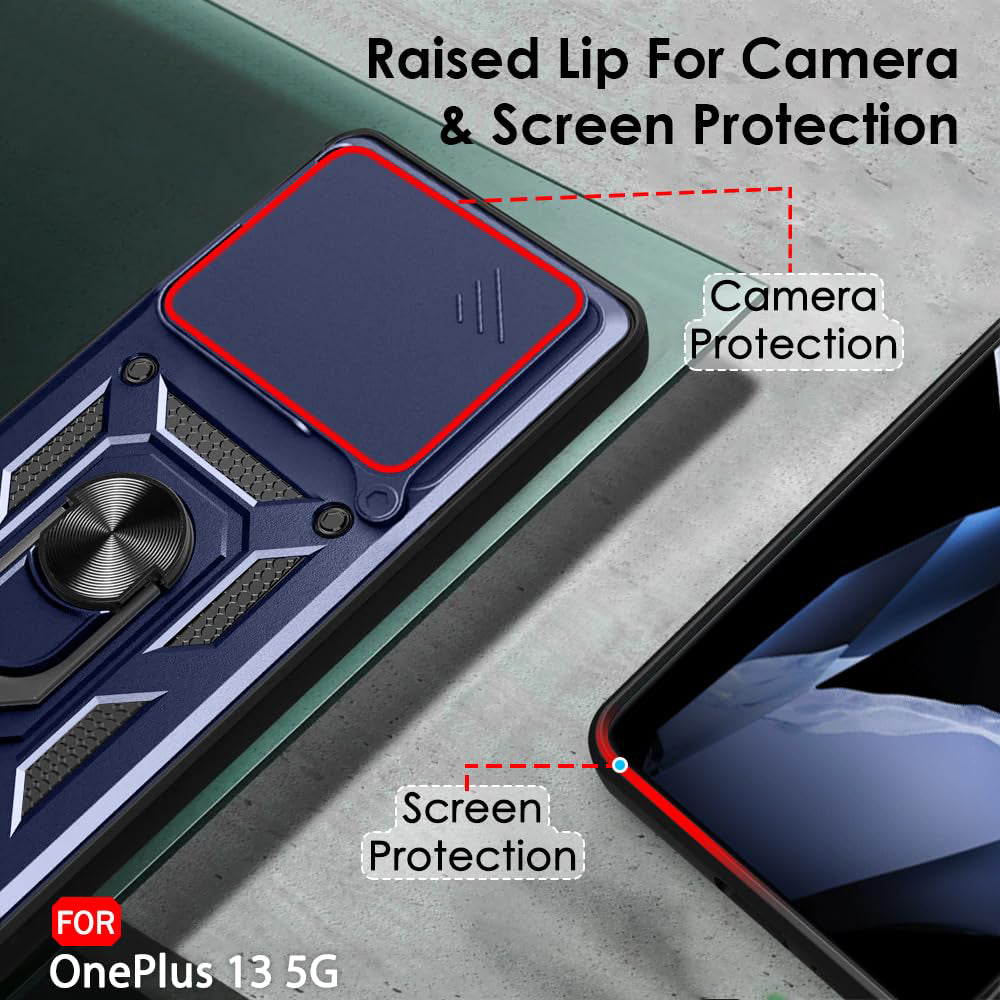 Capa para OnePlus 13, Techsuit, CamShield, Azul