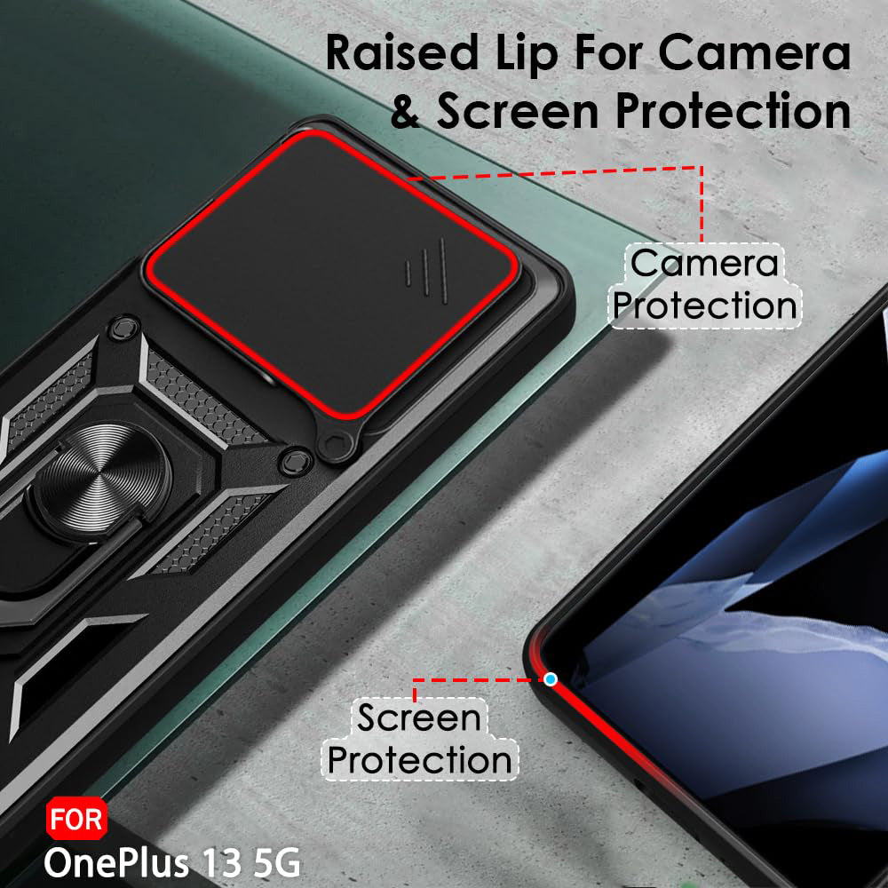 Capa para OnePlus 13, Techsuit, CamShield, Preta
