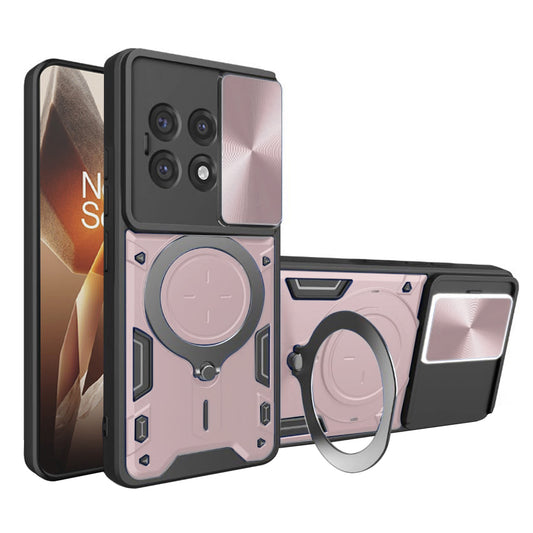 Capa para OnePlus 13R, Techsuit, CamGuard Pro, Rosa Dourado