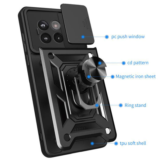 Capa para OnePlus 13R, Techsuit, CamShield, Preta