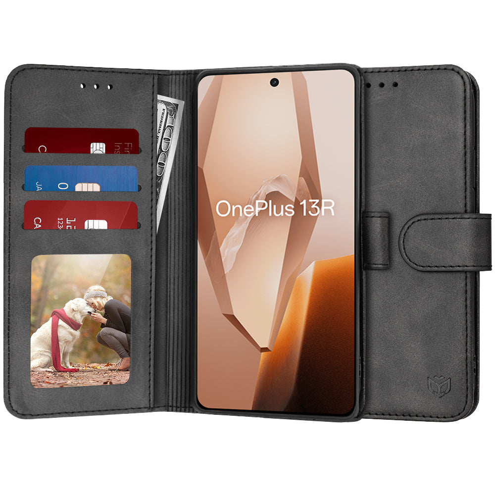 Capa para OnePlus 13R, Techsuit, Diary Book, Preta