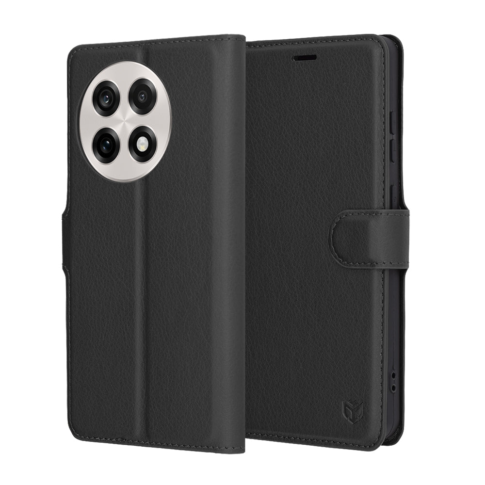 Capa para OnePlus 13R, Techsuit, Leather Folio, Preta