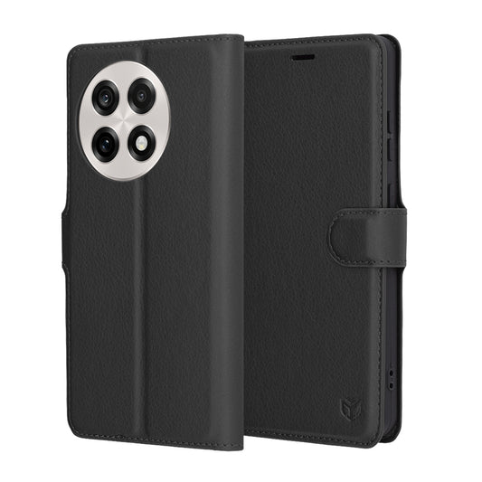 Capa para OnePlus 13R, Techsuit, Leather Folio, Preta