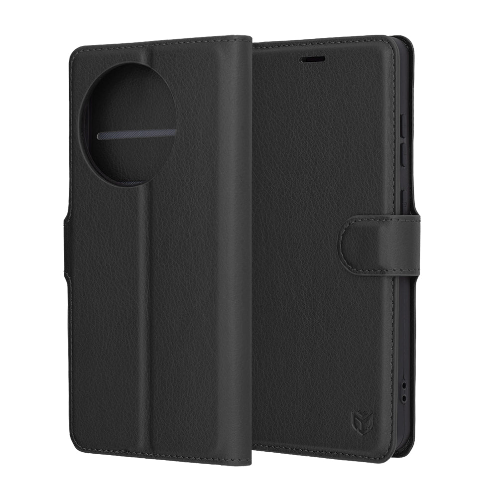 Capa para OnePlus 13R, Techsuit, Leather Folio, Preta