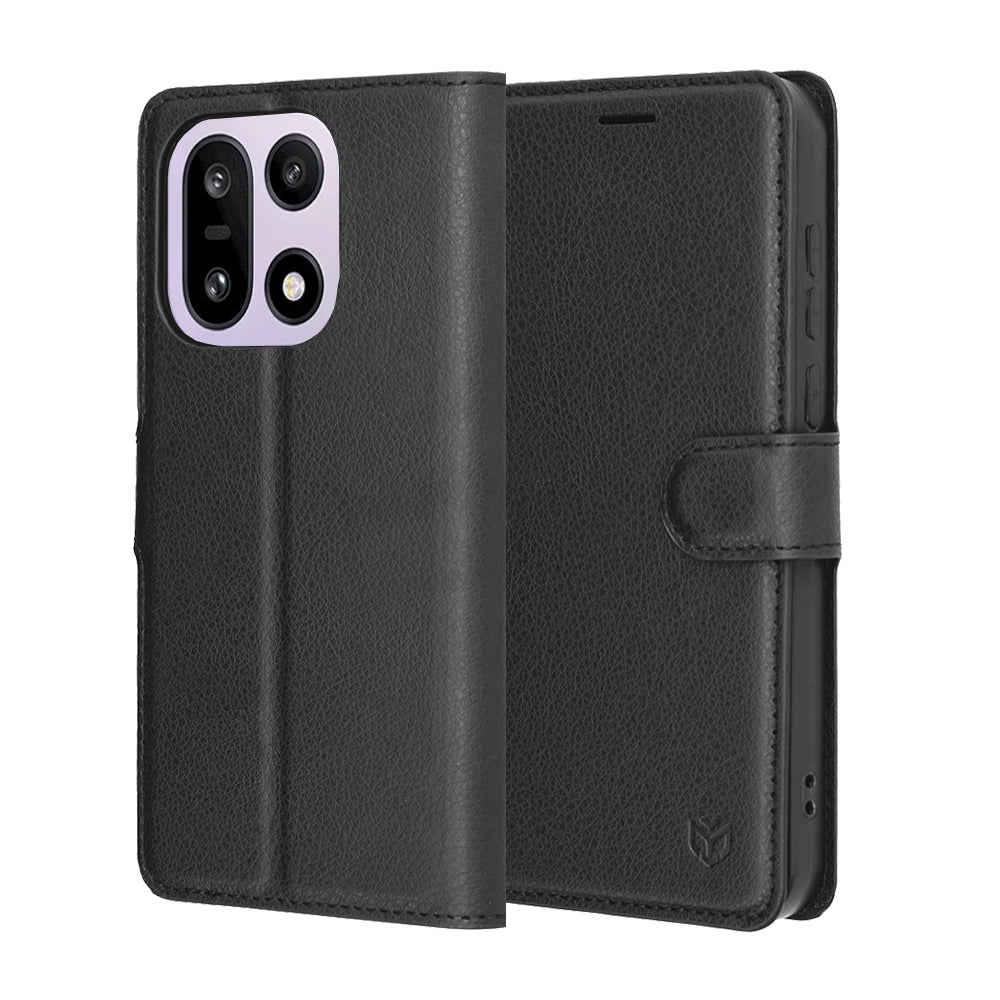Capa para OnePlus 15, Techsuit, Leather Folio, Preta
