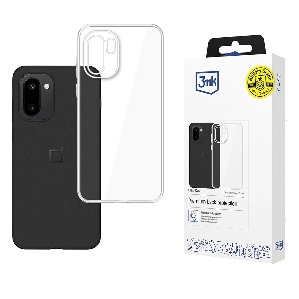 Capa para OnePlus 15R, 3MK, Clear, Transparente