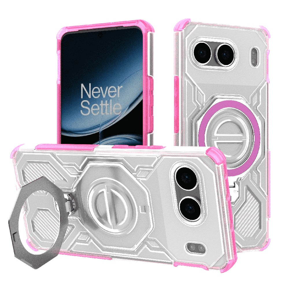 Capa para OnePlus Nord 4, Techsuit, Carbon Shield Pro, Rosa