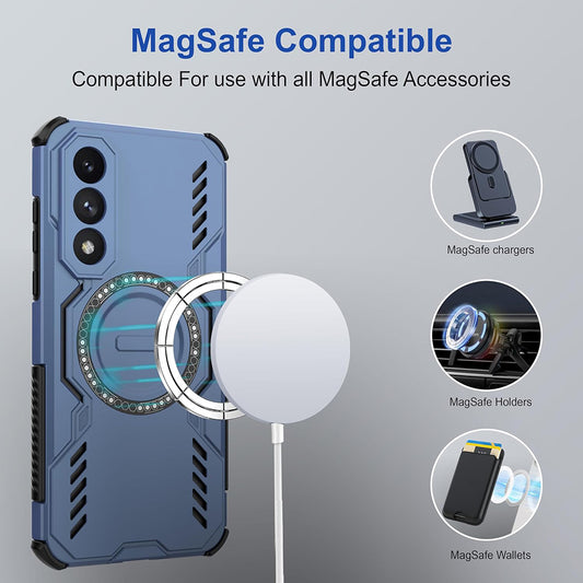 Capa MagSafe para OnePlus Nord 5, Techsuit, ArmorMag, Azul