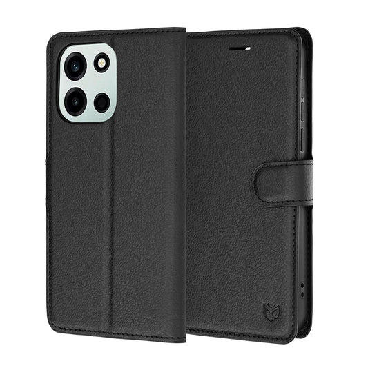 Capa para OnePlus Nord 6, Techsuit, Leather Folio, Preta