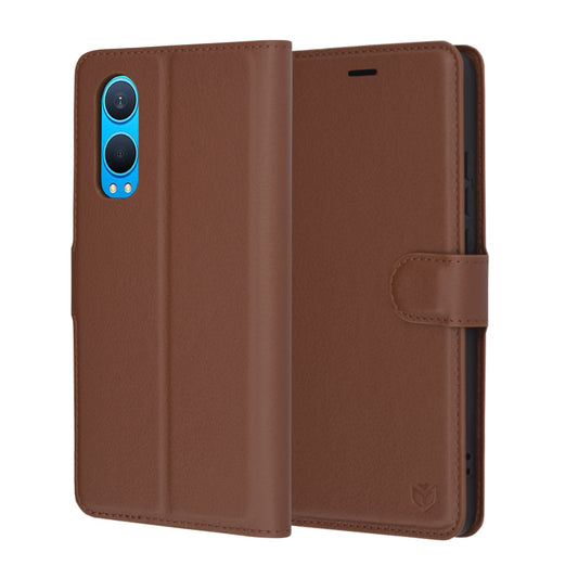 Capa para OnePlus Nord CE4 Lite, Techsuit, Leather Folio, Castanha
