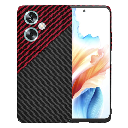 Capa para OnePlus Nord N30 SE / Oppo A79, Techsuit, Carbonite FiberShell, Preto Vermelho