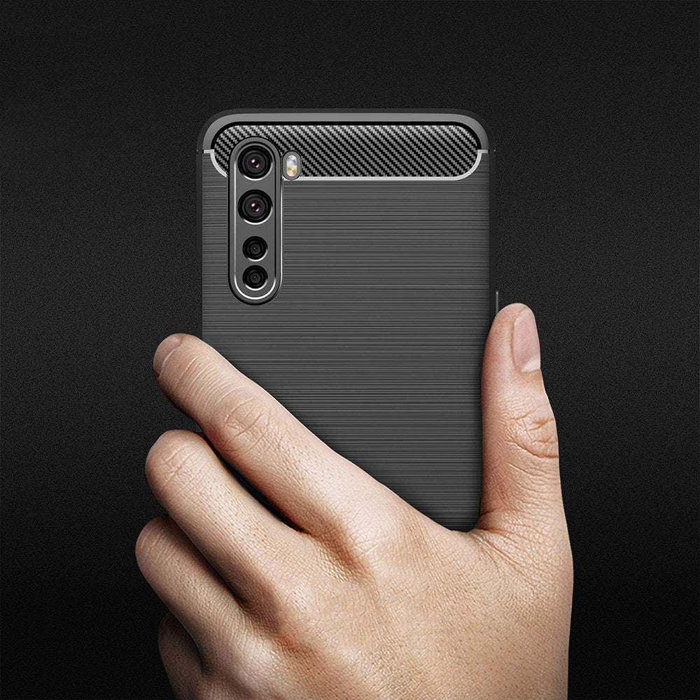 Capa para OnePlus Nord, Techsuit, Carbono, Preta