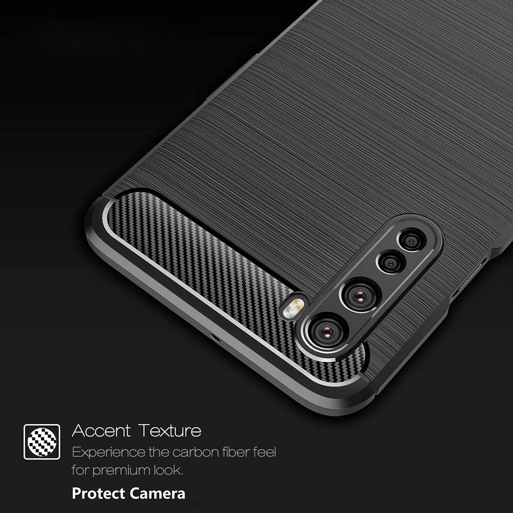 Capa para OnePlus Nord, Techsuit, Carbono, Preta