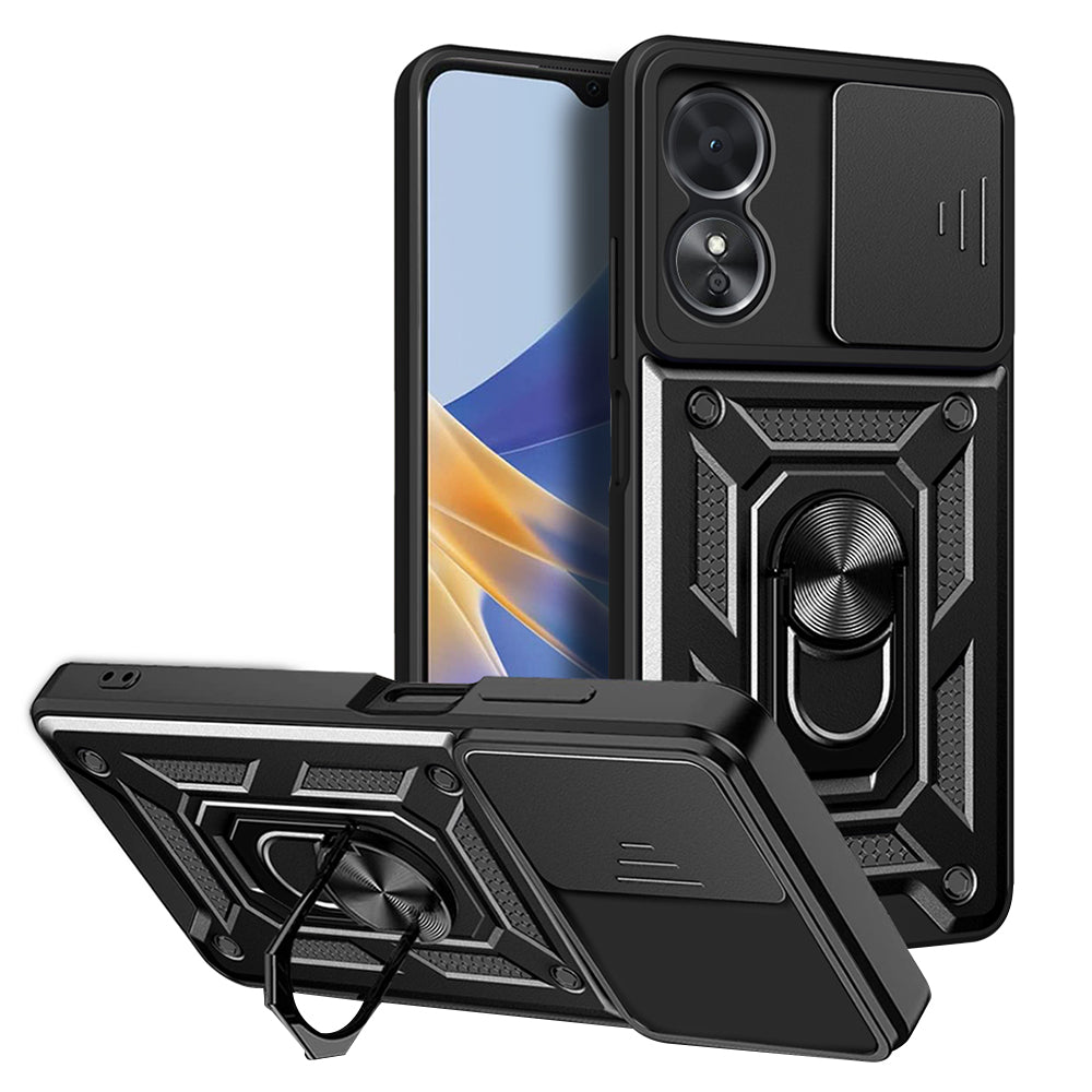Capa para Oppo A17, Techsuit, CamShield, Preta
