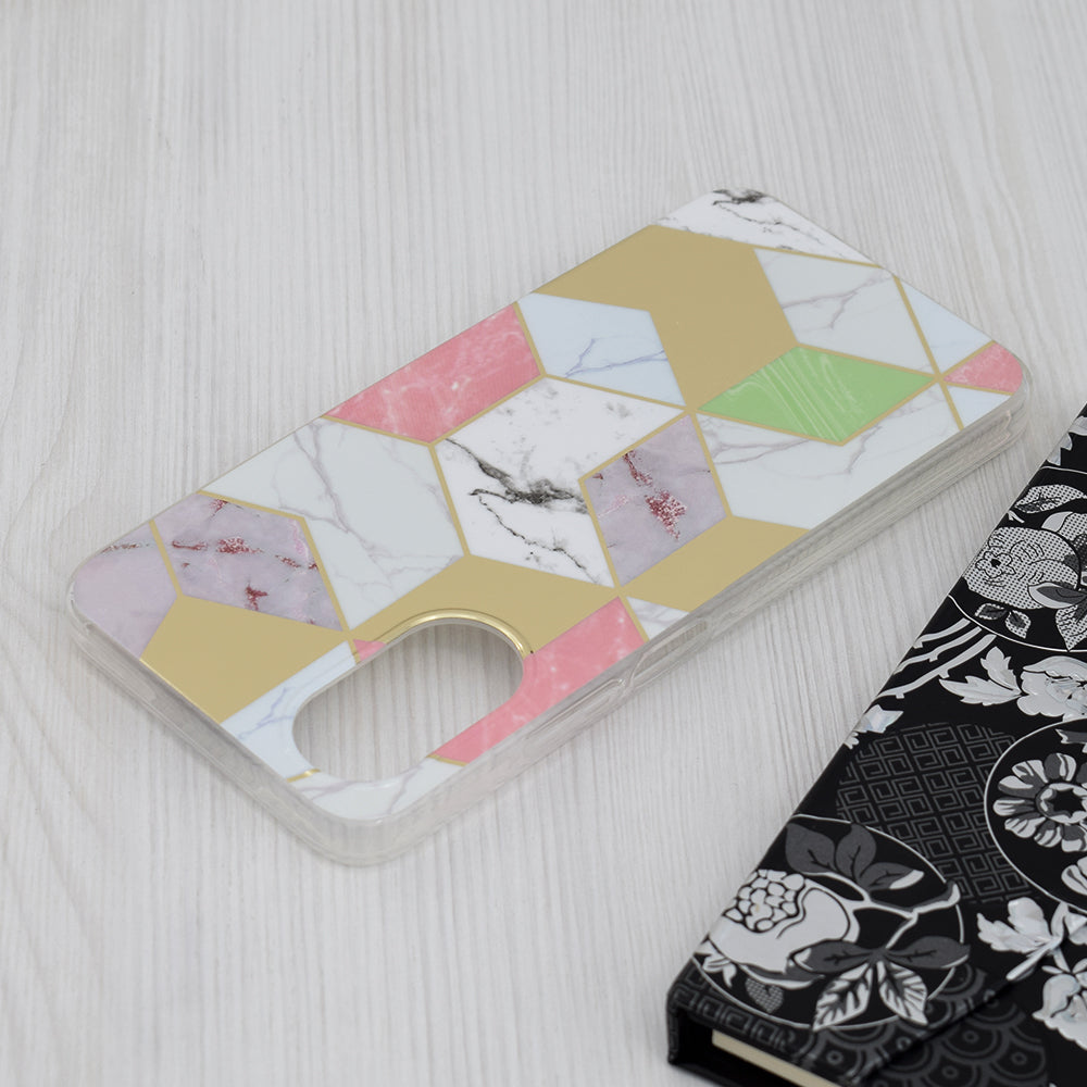 Capa para Oppo A17, Techsuit, Marble, Roxo