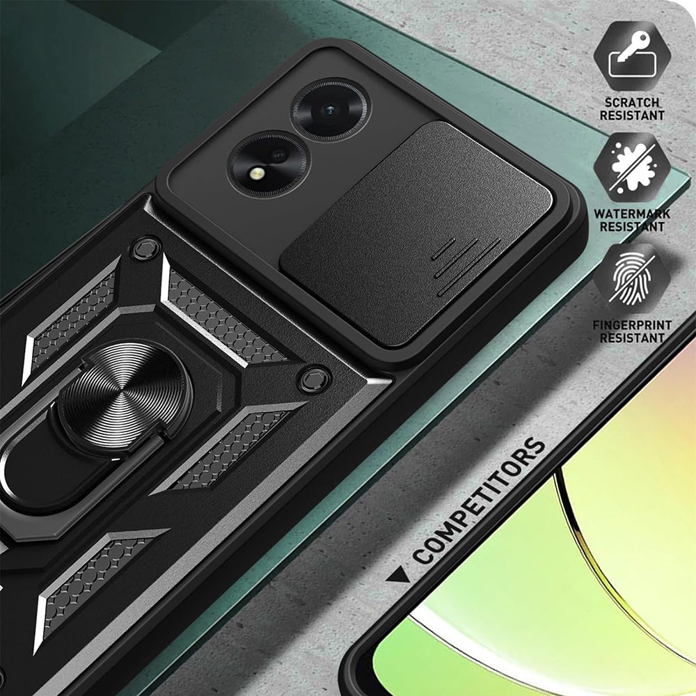 Capa para Oppo A18 / A38, Techsuit, CamShield, Preta