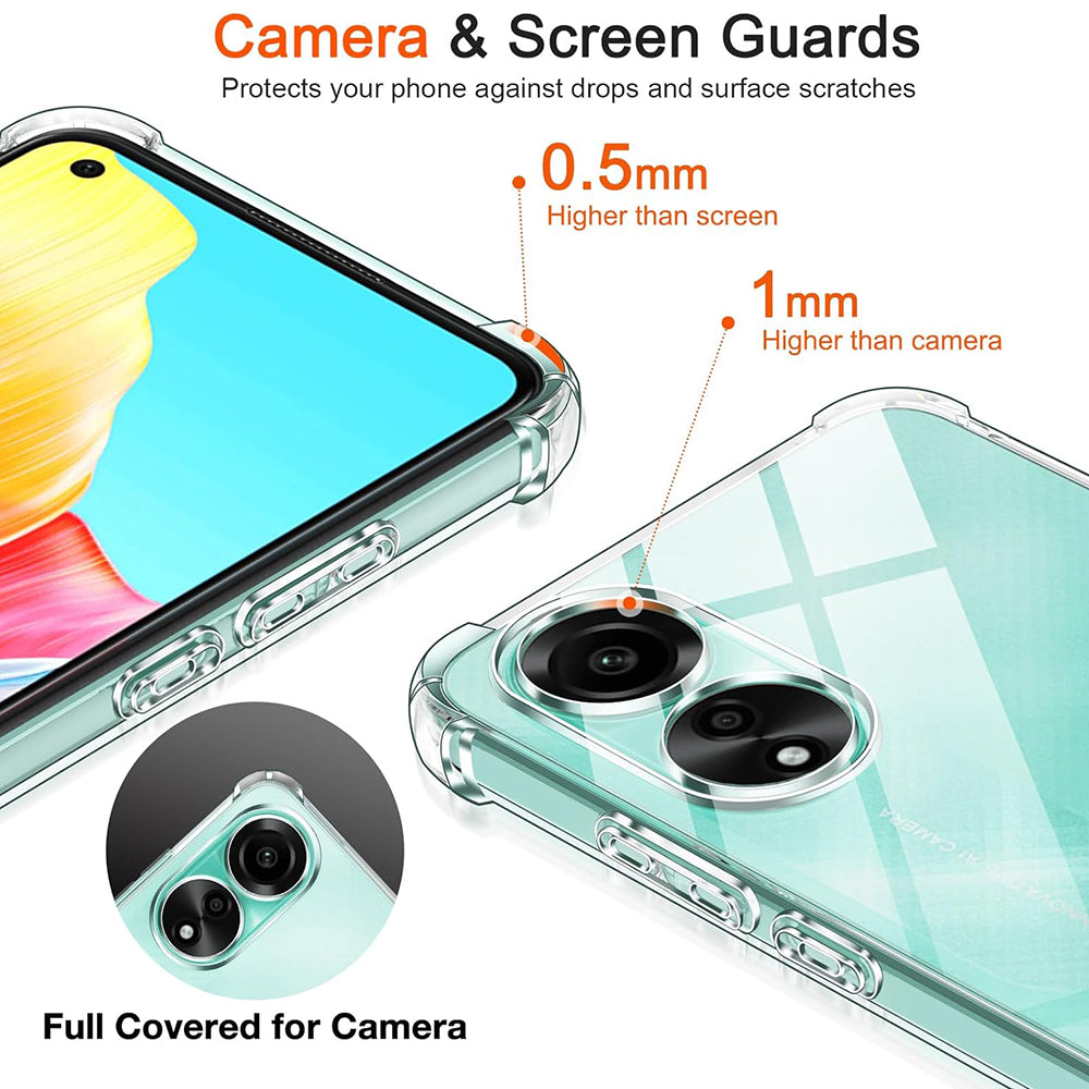 Capa para Oppo A18 / A38, Techsuit, Transparente Antichoque, Transparente