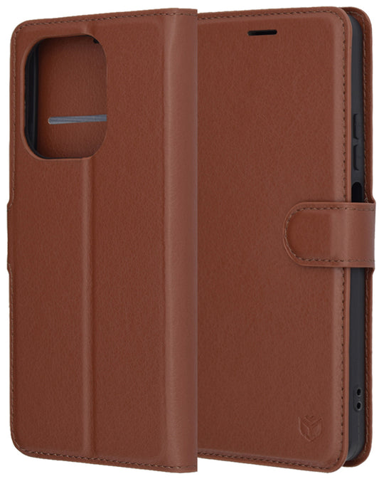 Capa para Oppo A5 Pro 4G / A5 Pro, Techsuit, Leather Folio, Castanha
