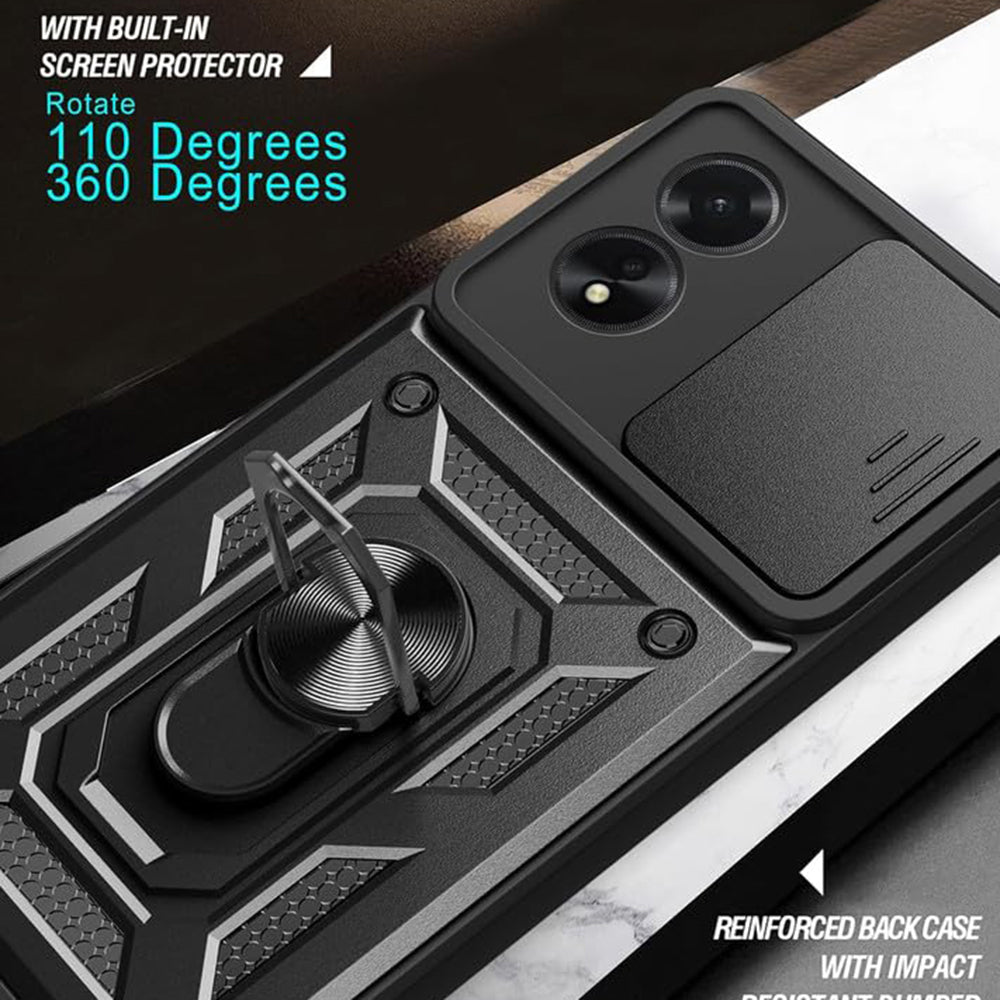 Capa para Oppo A58 4G, Techsuit, CamShield, Preta