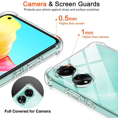 Capa para Oppo A58 4G, Techsuit, Shockproof Clear, Transparente