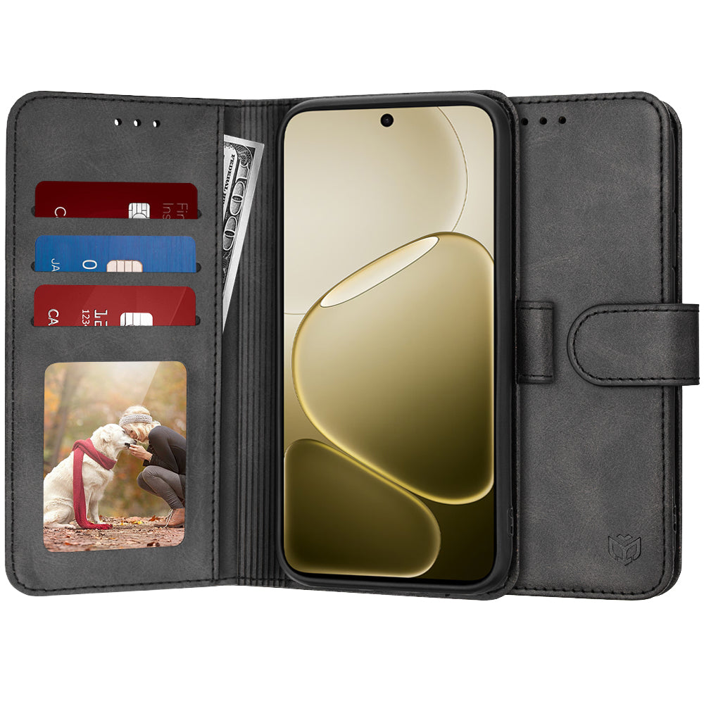 Capa para Oppo A6 4G, Techsuit, Diary Book, Preta