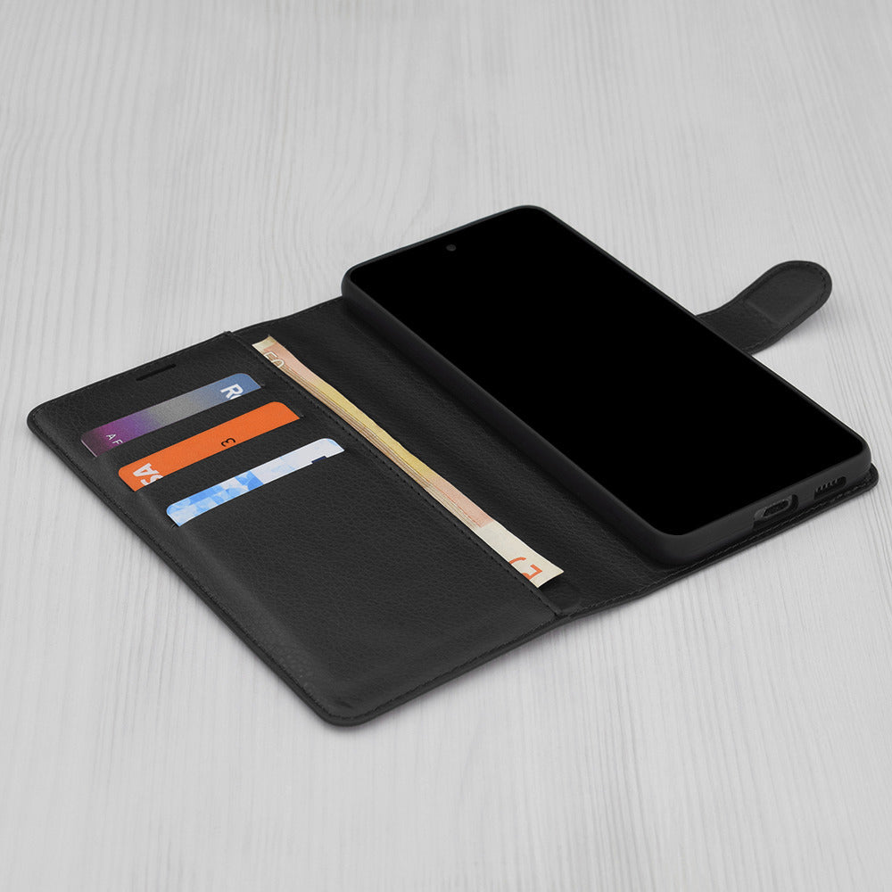 Capa para Oppo A6 4G, Techsuit, Leather Folio, Preta