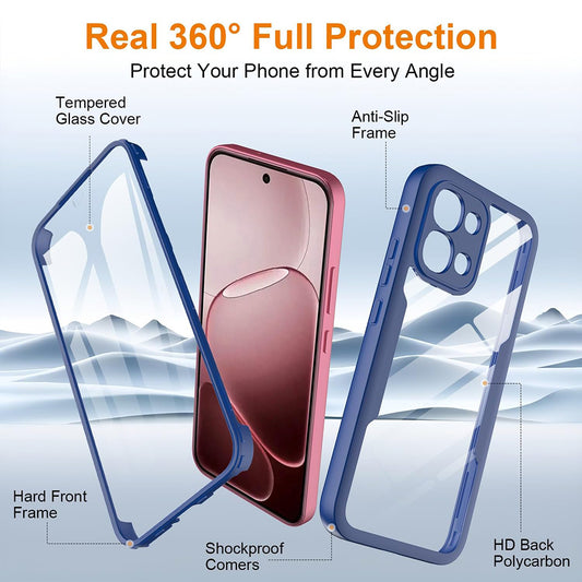 Capa para Oppo A6 Pro 5G / A6 Pro 4G, Techsuit, ColorVerse 360, Azul
