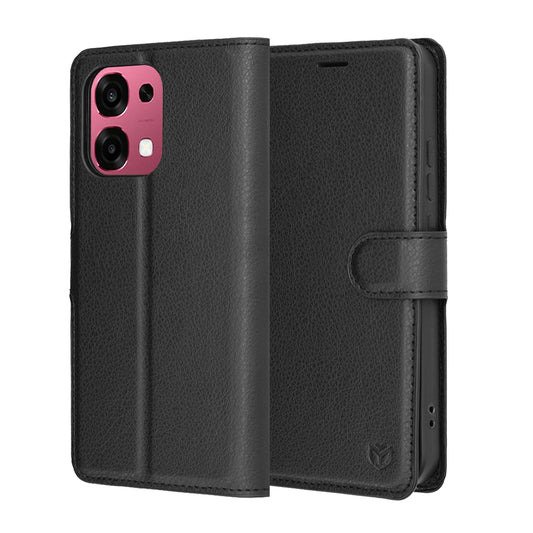Capa para Oppo A6 Pro 5G / A6 Pro 4G, Techsuit, Leather Folio, Preta