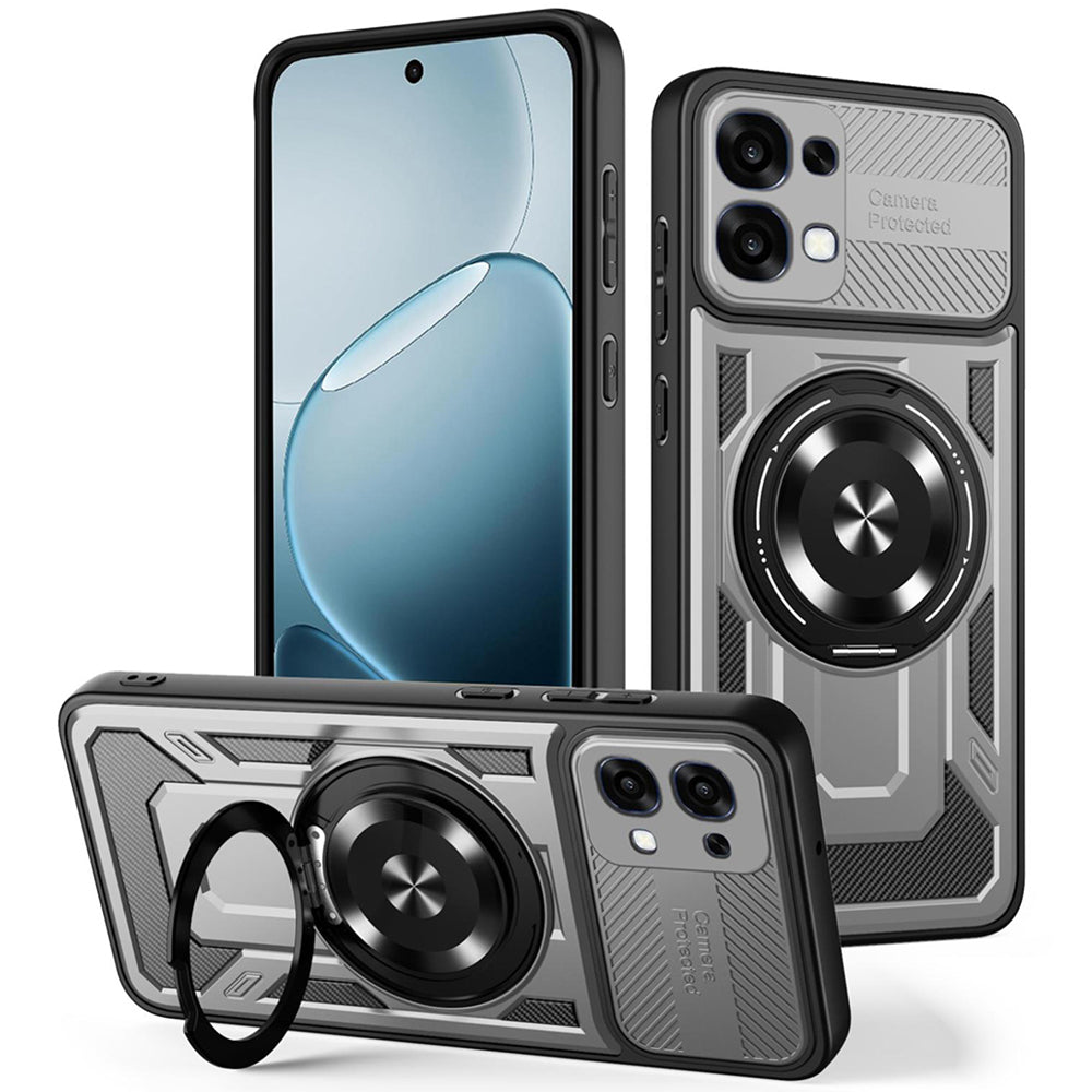 Capa para Oppo A6 Pro 5G / A6 Pro 4G, Techsuit, RuggedCam, Cinzento