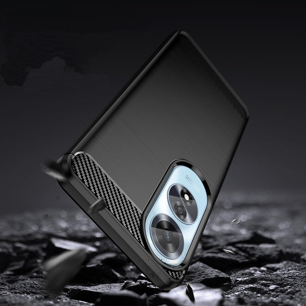 Capa para Oppo A60, Techsuit, Carbono, Preta