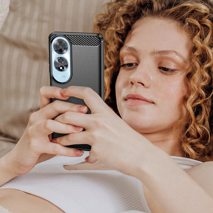 Capa para Oppo A60, Techsuit, Carbono, Preta