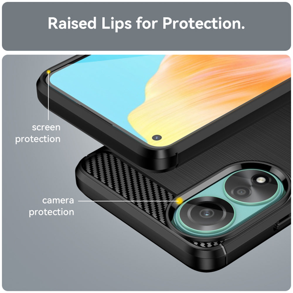 Capa para Oppo A78 4G, Techsuit, Carbono, Preta