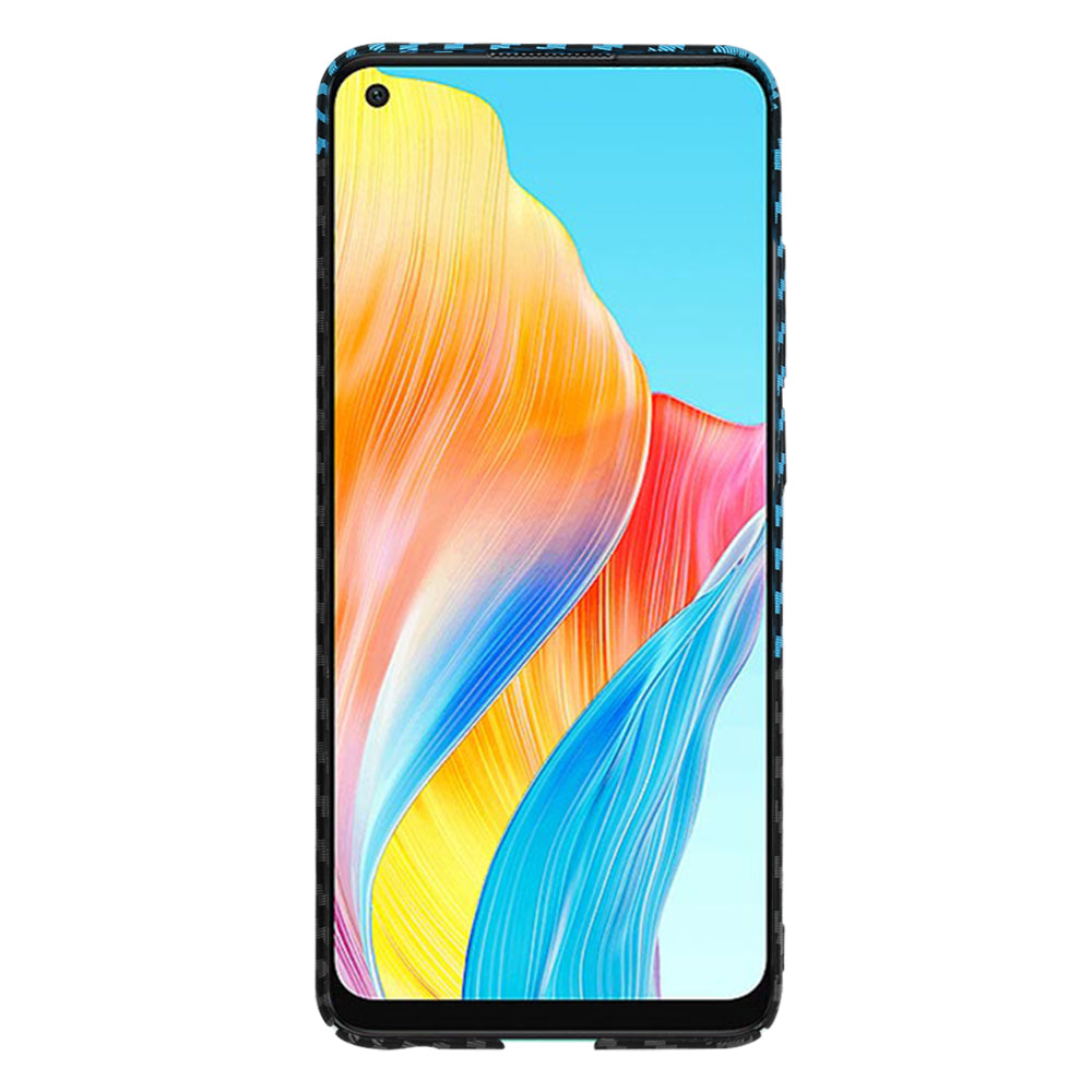 Capa para Oppo A78 4G, Techsuit, Carbonite FiberShell, Preto Azul