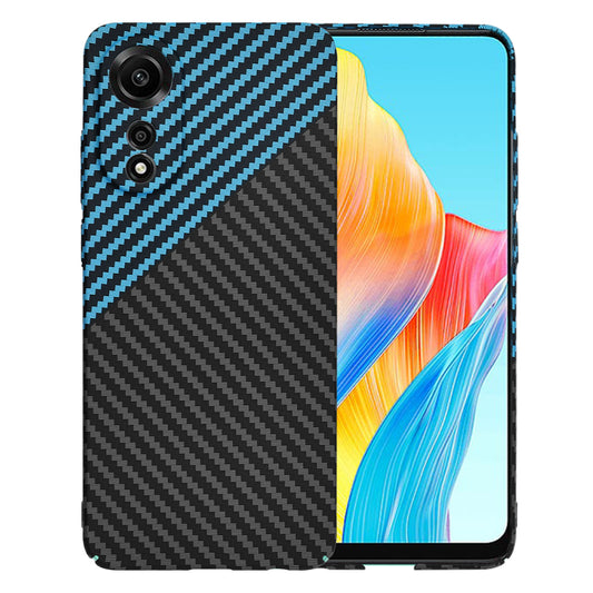 Capa para Oppo A78 4G, Techsuit, Carbonite FiberShell, Preto Azul