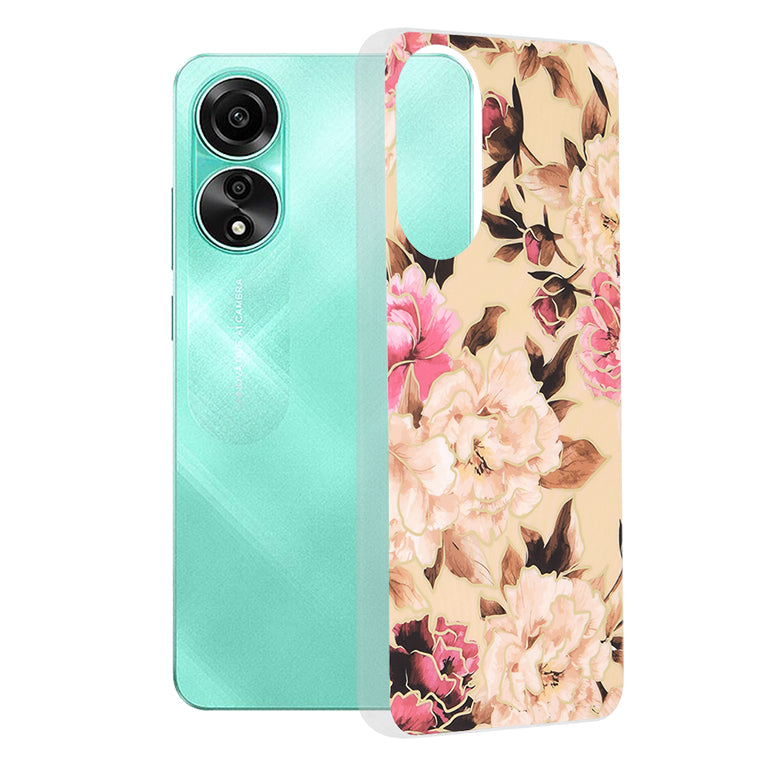 Capa para Oppo A78 4G, Techsuit, Marble, Bege