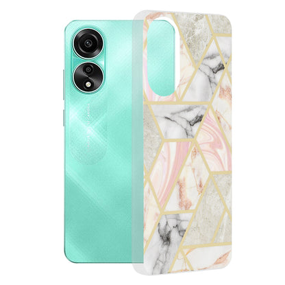 Capa para Oppo A78 4G, Techsuit, Marble, Rosa