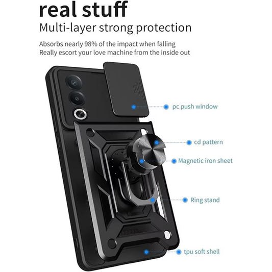 Capa para Oppo A80, Techsuit, CamShield, Preta