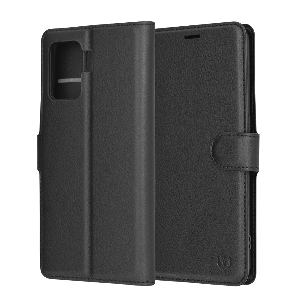 Capa para Oppo A94 / Reno5 Lite, Techsuit, Leather Folio, Preta