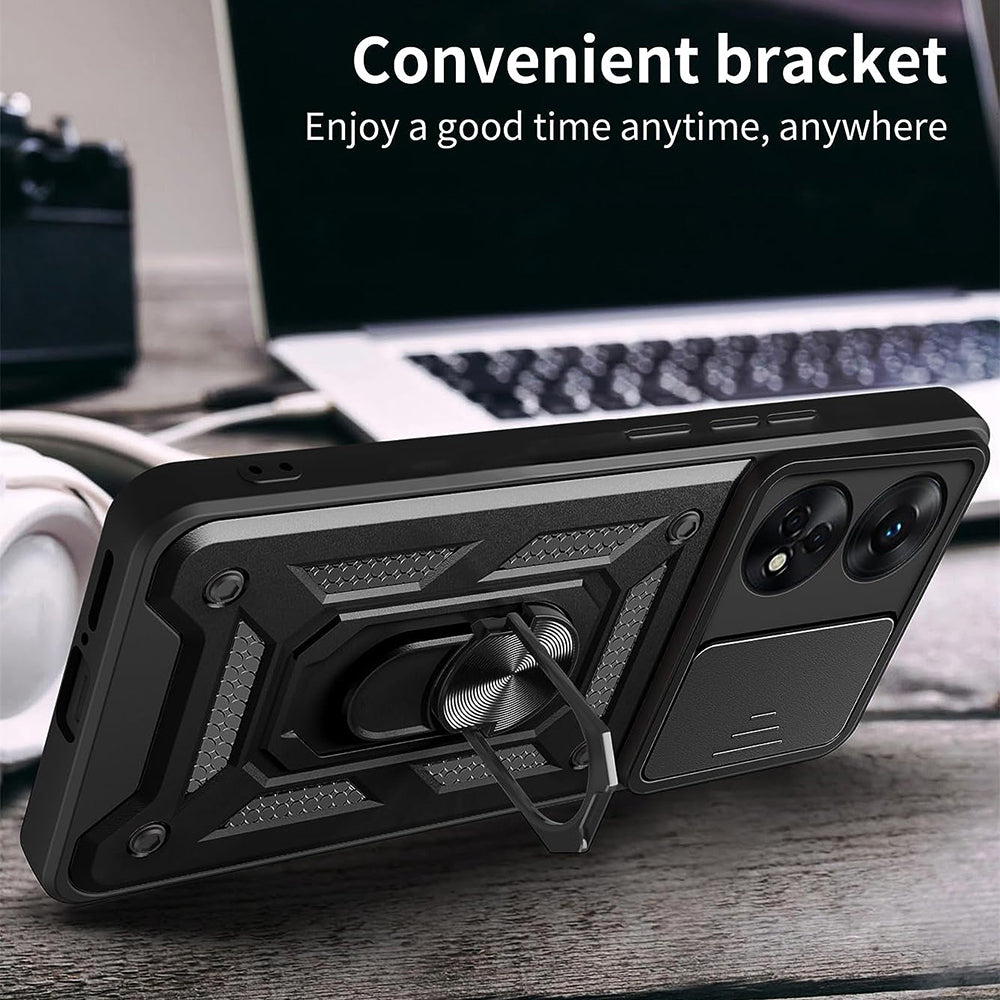 Capa para Oppo A98, Techsuit, CamShield, Preta