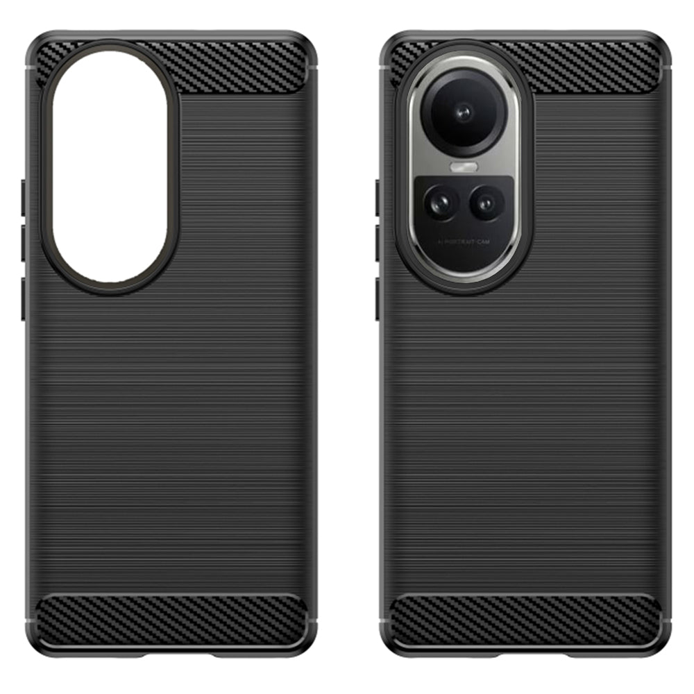 Capa para Oppo Reno10 / Reno10 Pro, Techsuit, Carbono, Preta