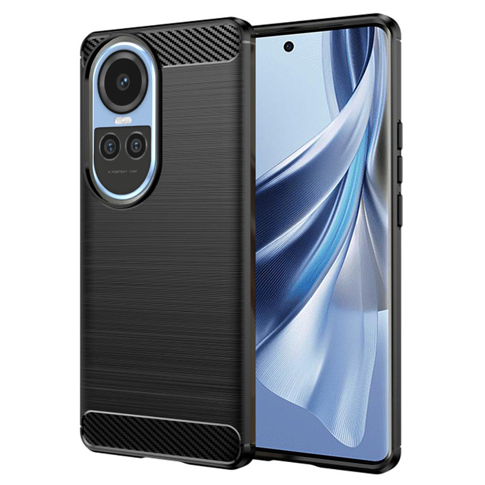 Capa para Oppo Reno10 / Reno10 Pro, Techsuit, Carbono, Preta