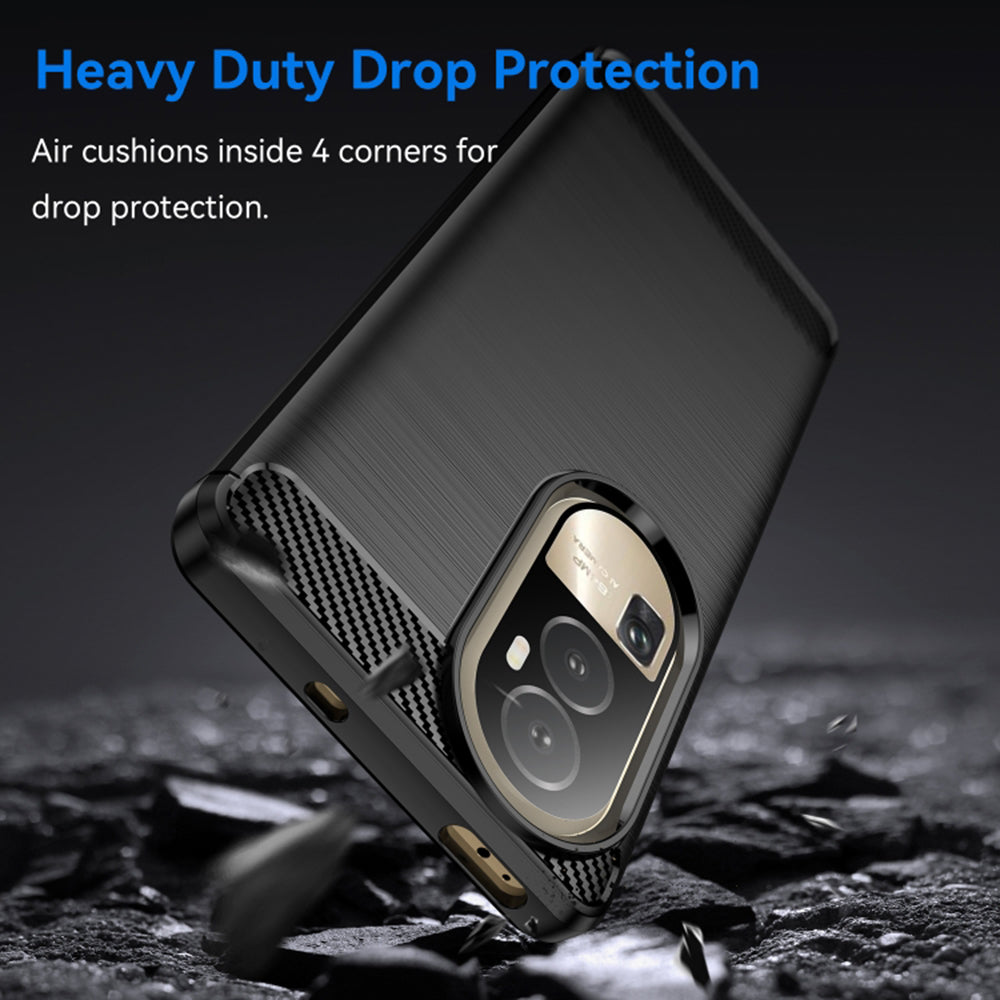 Capa para Oppo Reno10 / Reno10 Pro, Techsuit, Carbono, Preta