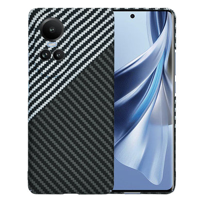 Capa para Oppo Reno10 / Reno10 Pro, Techsuit, Carbonite FiberShell, Preto Cinzento