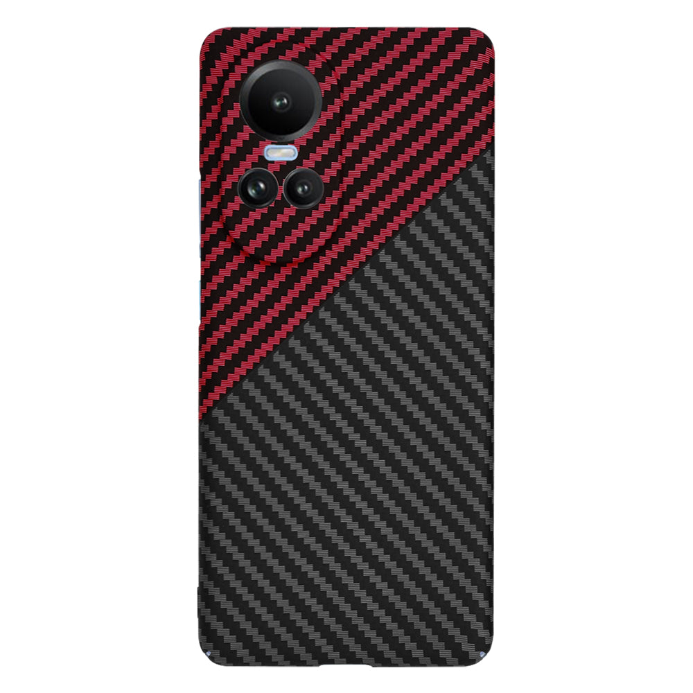 Case for Oppo Reno10 / Reno10 Pro, Techsuit, Carbonite FiberShell, Black Red