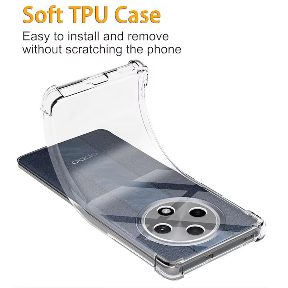 Capa para Oppo Reno12 FS 5G / Reno12 FS 4G / Reno12 F 4G / Reno12 F, Techsuit, Transparente Antichoque