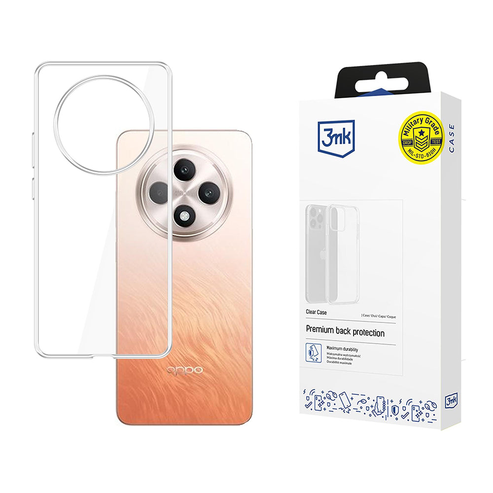 Capa para Oppo Reno12 FS 5G / Reno12 FS 4G / Reno12 F 4G / Reno12 F, 3MK, Transparente, Transparência